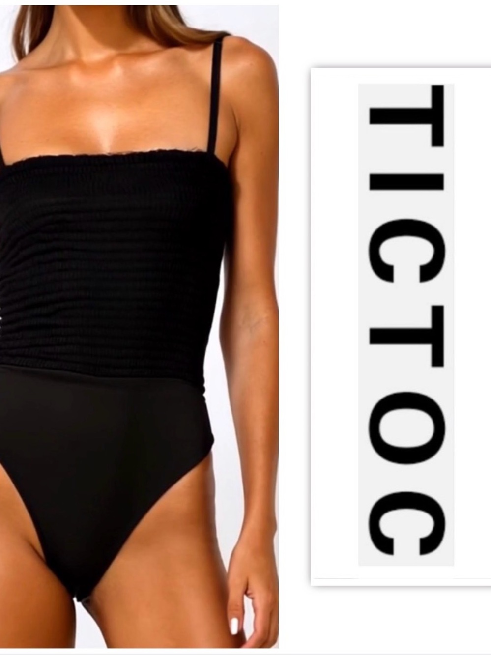 Tic Toc Black Seersucker Bodysuit